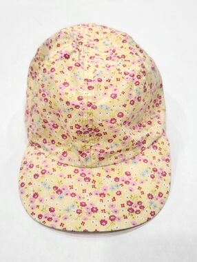 Sonoma Toddler Girls 2-4T 100% Cotton Yellow Floral Hat Cap Summer Kids Vacation
